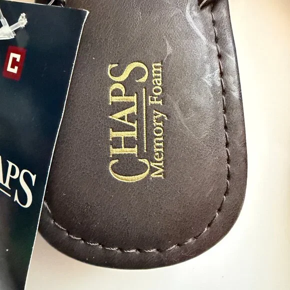 Chaps Women’s Casual Sandals Low Wedge Heel. Memory Foam Brown Size 7-8 ~NWT!! - Picture 2 of 3